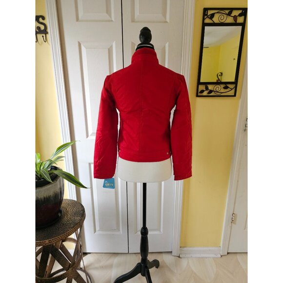 Vintage Paul Frank Womens Jacket, Moto Jacket, Winter Jacket, RARE, Red, Size Sm - Picture 6 of 11